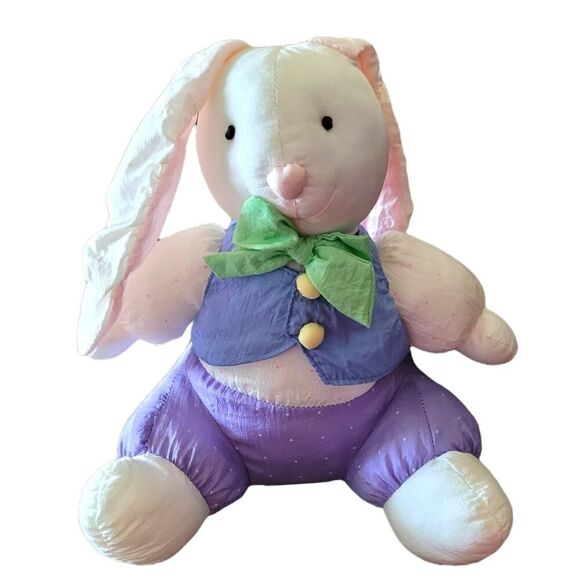 VTG RUSS BERRIE SPRINGTIME MOMENTS EASTER BUNNY RABBIT 9" Plush Puffalump KO